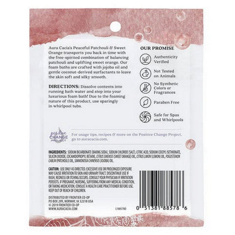 Aura Cacia, Aromatherapy Foam Bath, Patchouli/Orange 2.5 oz Aura Cacia