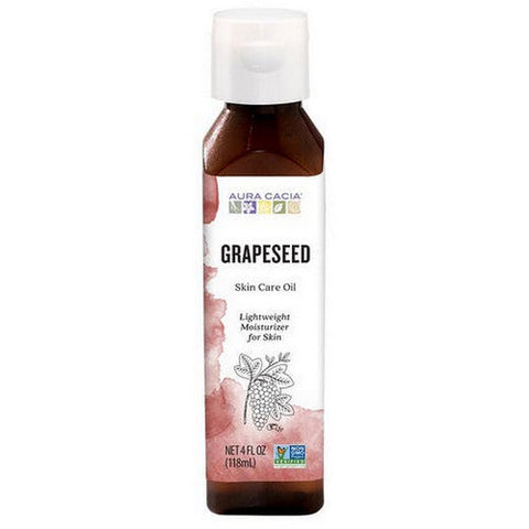 Aura Cacia, Natural Skin Care Oil Grapeseed, Grapeseed 4 fl oz Aura Cacia