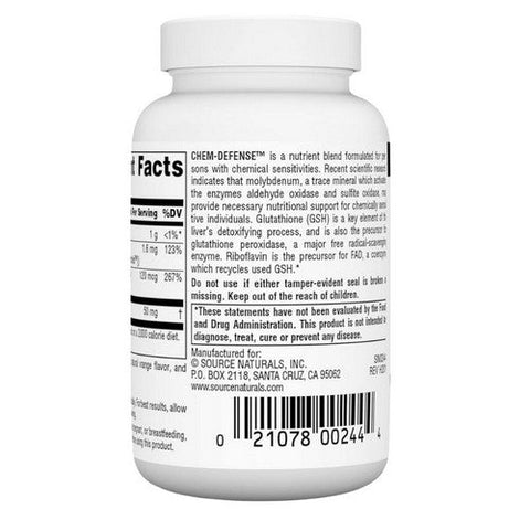 Source Naturals, Chem-Defense Sublingual, Orange 45 Tabs Source Naturals