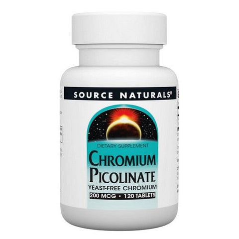 Source Naturals, Chromium Picolinate Yeast Free, 200 Mcg, 120 Tabs Source Naturals
