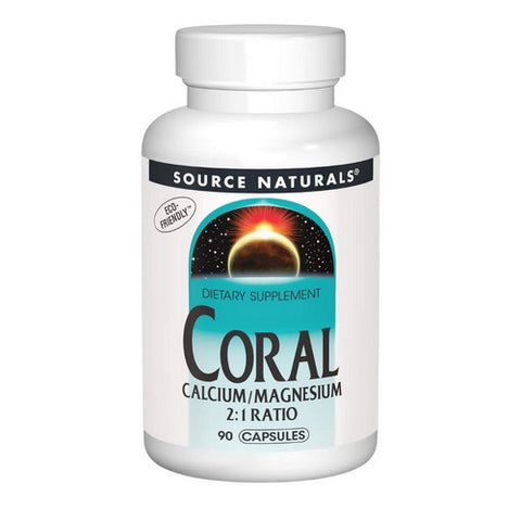 Source Naturals, Coral Calcium, W/magnesium Capsules 90 Caps Source Naturals