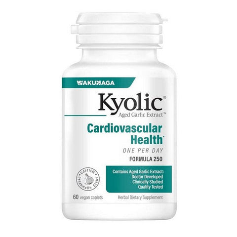 Kyolic, Aged Garlic Extract Cardiovascular Health One Per Day Formula 250, 1000 Mg, 60 Vegan Caplets Kyolic