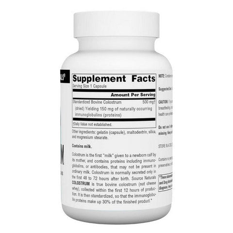 Source Naturals, Colostrum, 500 MG, 60 Caps
