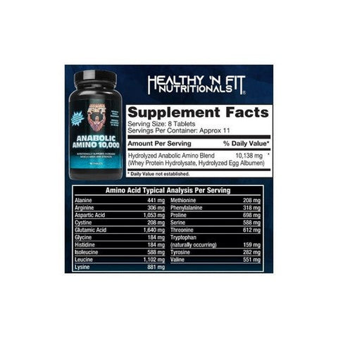 Healthy 'n Fit, Anabolic Amino 10000, 90 Tabs Healthy 'n Fit