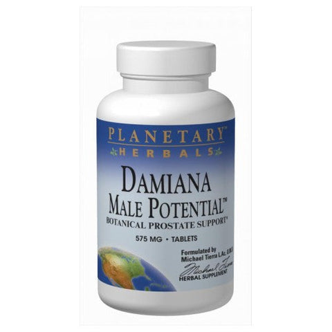 Planetary Herbals, Damiana Male Potential, 575 mg, 90 Tabs Planetary Herbals