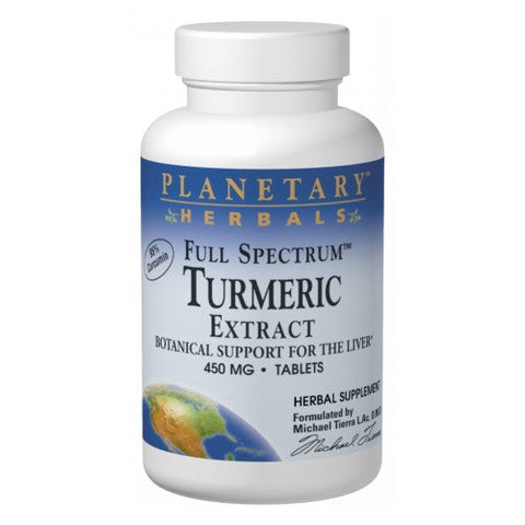 Planetary Herbals, Full Spectrum Turmeric Extract, 450 MG, 30 Tabs