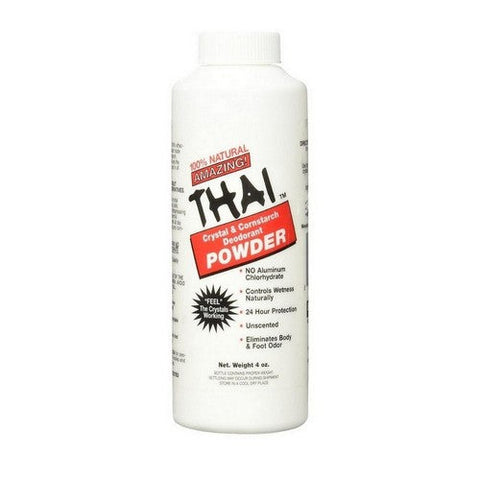 Thai Deodorant Stone, Crystal And Cornstarch Deodorant Body Powder, 4 OZ Thai Deodorant Stone