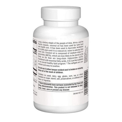 Source Naturals, Extra Virgin Coconut Oil, 60 Softgels Source Naturals