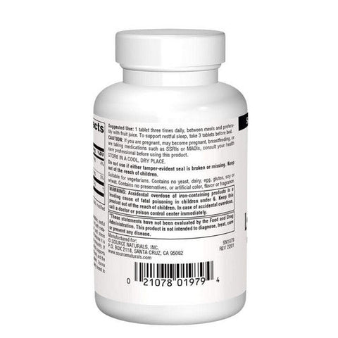 Source Naturals, L-Tryptophan, 500 MG, 60 Tabs Source Naturals