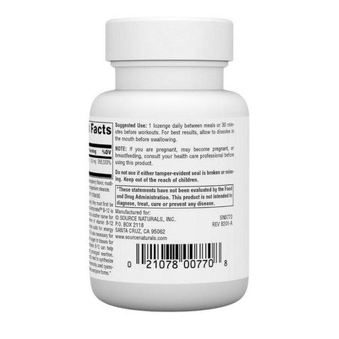 Source Naturals, Dibencozide Sublingual, 10000 mcg, 60 Tabs Source Naturals