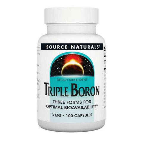 Source Naturals, Triple Boron, 3 mg, 100 Caps Source Naturals