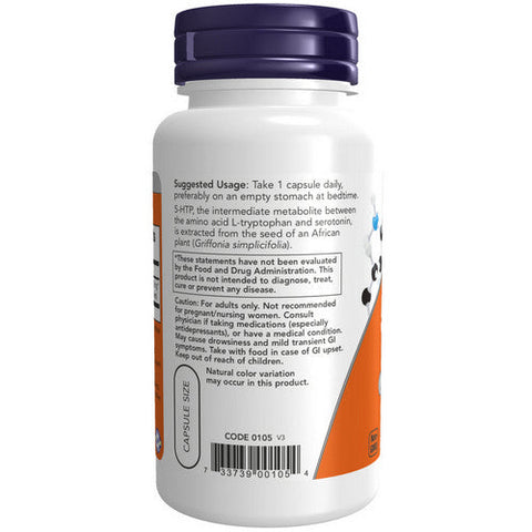 Now Foods, 5-HTP, 100 mg, 60 Vcaps Now Foods