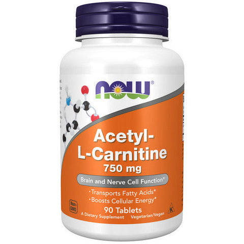 Now Foods, Acetyl-L Carnitine, 750 mg, 90 Tabs Now Foods