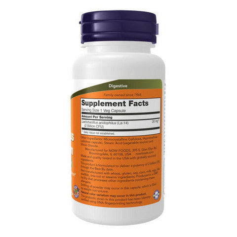 Now Foods, Acidophilus, 2 Billion CFU, 100 Veg Caps Now Foods