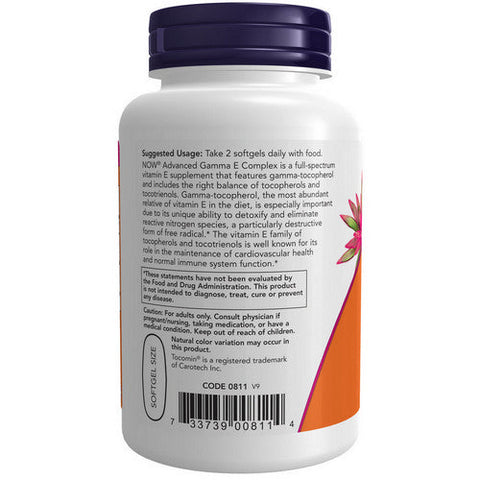 Now Foods, Advanced Gamma E Complex, 120 Softgels Now Foods