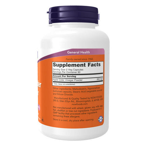 Now Foods, Apple Cider Vinegar, 450 mg, 180 Caps Now Foods