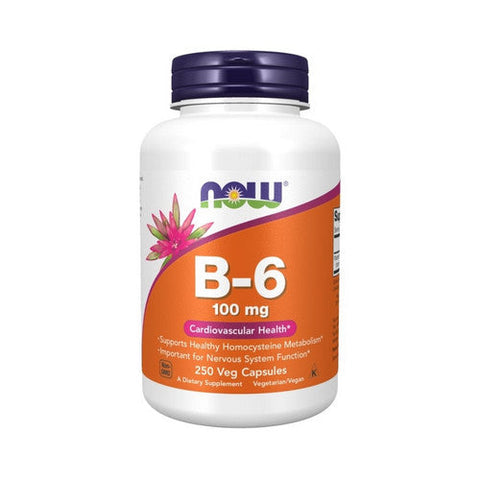 Now Foods, B-6, 100 mg, 250 Caps Now Foods