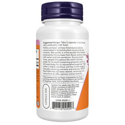 Now Foods, Bee Pollen, 500 mg, 100 Caps Now Foods