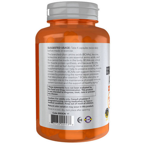Now Foods, Branch Chain Amino Acids, 120 Veg Caps Now Foods