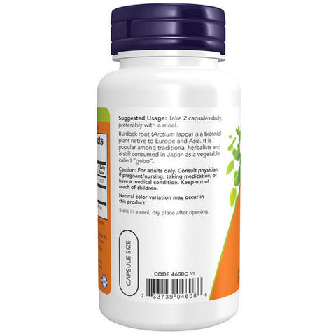 Now Foods, Burdock Root, 430 mg, 100 Caps Now Foods