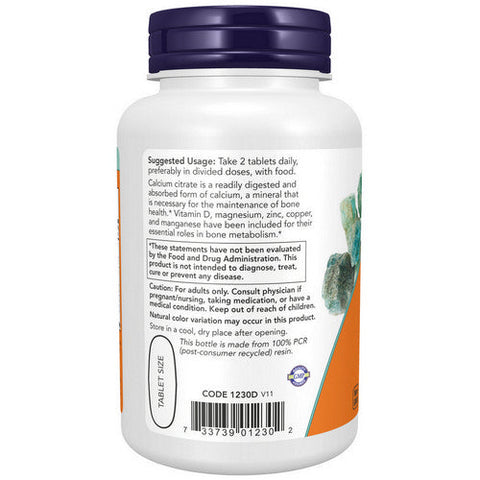 Now Foods, Calcium Citrate, 100 Tabs Now Foods