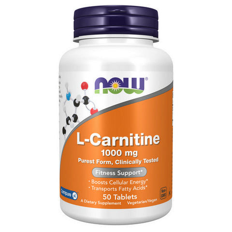 Now Foods, L-Carnitine, 1000 mg, 50 Tabs Now Foods