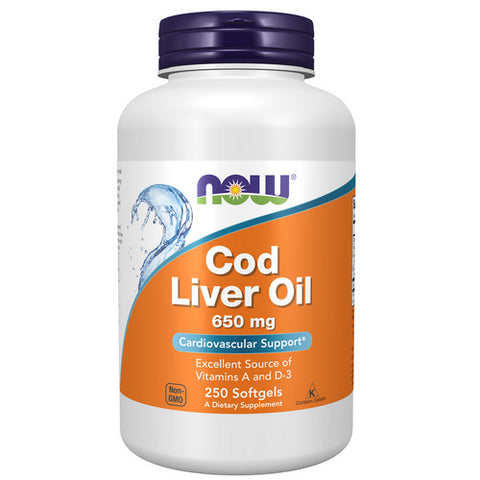 Now Foods, Cod Liver Oil, 650 Mg, 250 Softgels