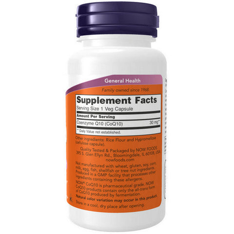 Now Foods, CoQ10, 30 Mg, 120 Veg Caps Now Foods