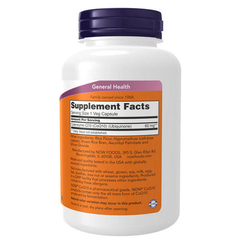 Now Foods, CoQ10, 60 mg, 180 Vcaps Now Foods
