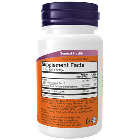 Now Foods, CoQ10, 50 mg, 50 Sgels Now Foods