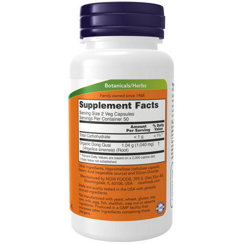 Now Foods, Dong Quai, 520 mg, 100 Caps Now Foods
