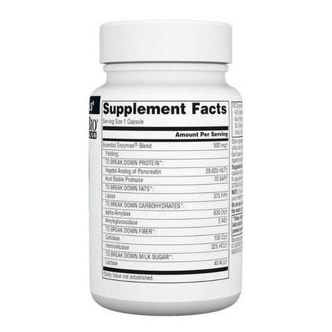 Source Naturals, Daily Essential Enzymes, 500 mg, 60 Caps Source Naturals