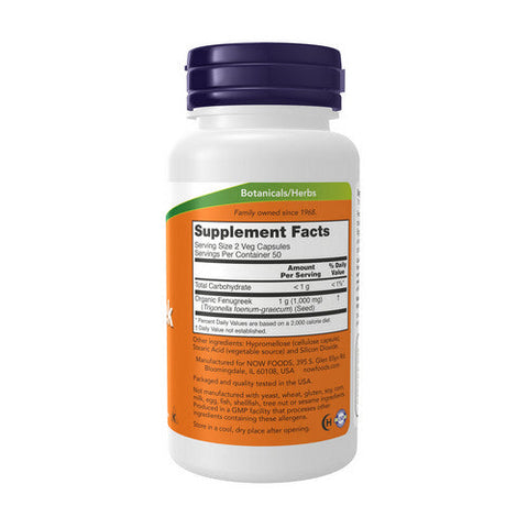 Now Foods, Fenugreek, 500 mg, 100 Caps Now Foods