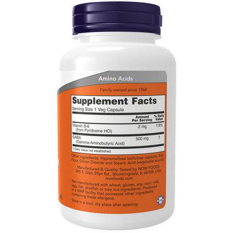 Now Foods, Gaba, 500 mg, 100 Caps Now Foods