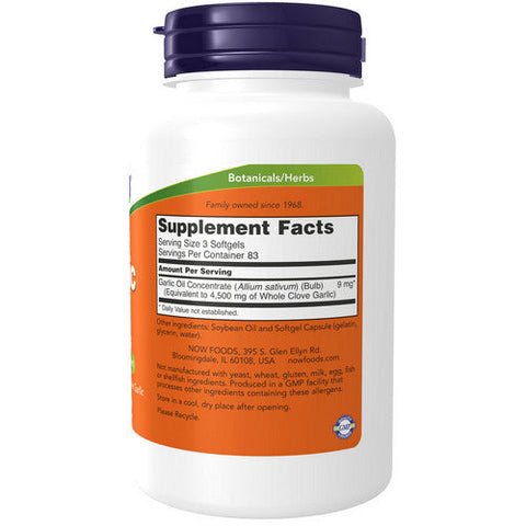 Now Foods, Garlic Oil, 1500 mg, 250 Sgels Now Foods