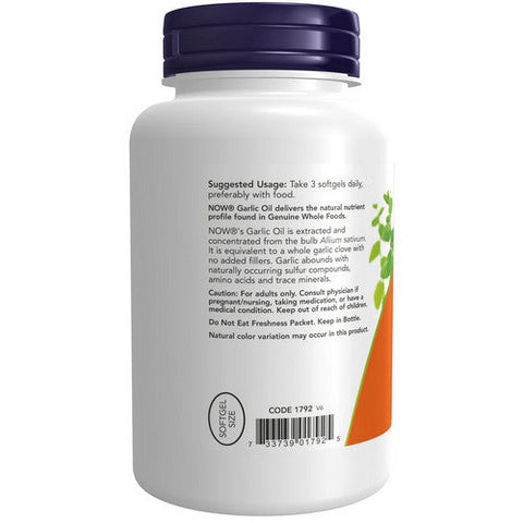 Now Foods, Garlic Oil, 1500 mg, 250 Sgels Now Foods