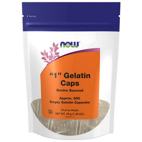 Now Foods, Empty Capsules Gelatin #1, 500 Gel Caps