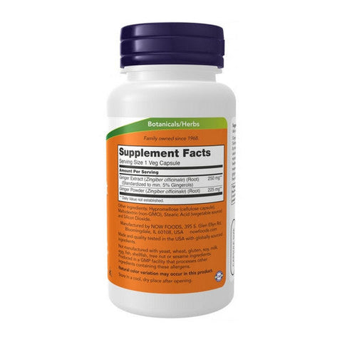 Now Foods, Ginger Root Extract, 250 Mg, 90 Veg Caps Now Foods