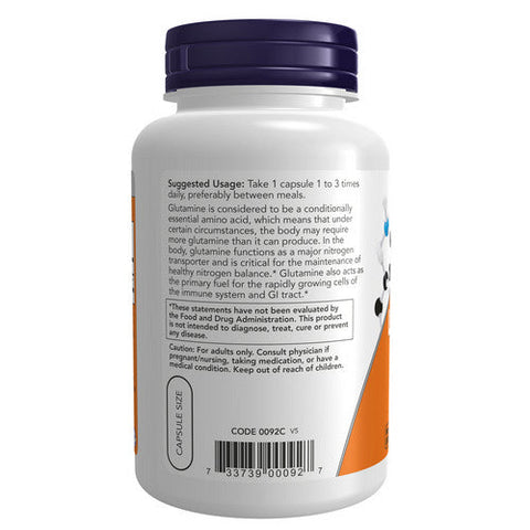 Now Foods, L-Glutamine, 500 Mg, 120 Veg Caps Now Foods