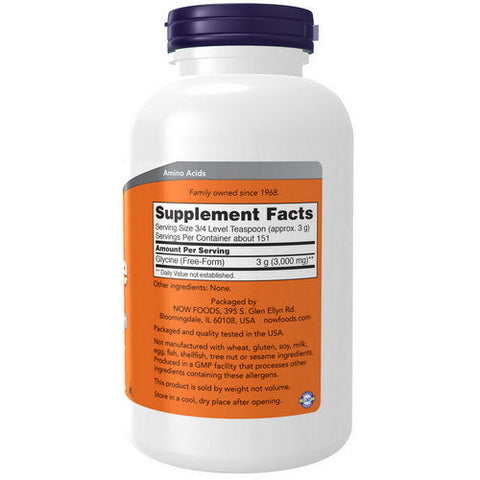 Now Foods, Glycine Pure Powder, 1 Lb Now Foods