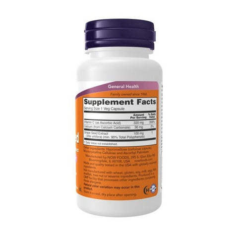 Now Foods, Grape Seed, 100 mg, 100 Caps Now Foods