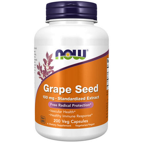 Now Foods, Grape Seed, 100 mg, 200 Caps Now Foods