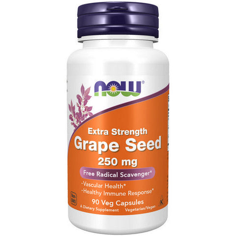 Now Foods, Grape Seed Extra Strength, 250 Mg, 90 Veg Caps Now Foods