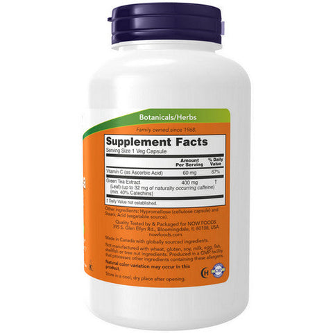 Now Foods, Green Tea Extract, 400 mg, 250 Caps Now Foods