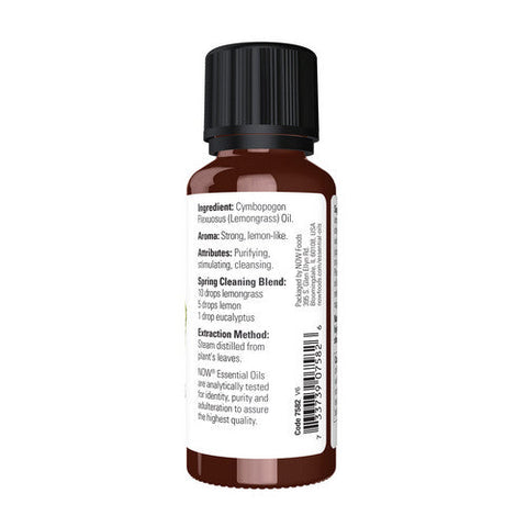Now Foods, Lemon Grass Oil 100% Pure, 1 OZ