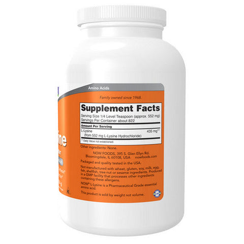Now Foods, L-Lysine Powder, POWDER, 1 Lb Now Foods