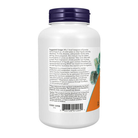 Now Foods, Magnesium Citrate Pure Powder, POWDER, 8 Oz Now Foods