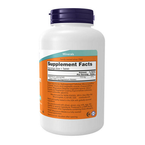 Now Foods, Magnesium Malate, 1000 mg, 180 Tabs Now Foods