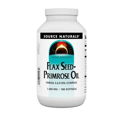 Source Naturals, Flaxseed-Primrose Oil, 1300 mg, 180 Softgels Source Naturals