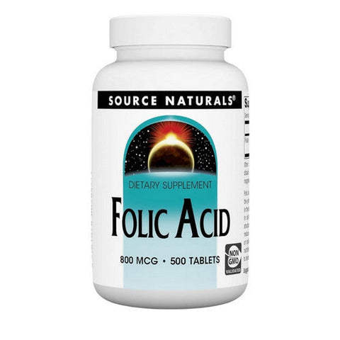Source Naturals, Folic Acid, 800 mcg, 500 Tabs Source Naturals
